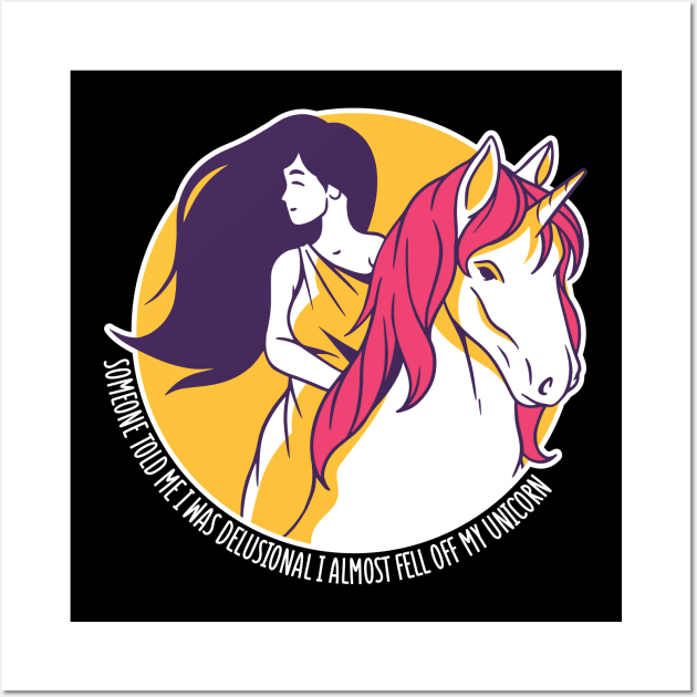 RIDING UNICORN QUOTE Wall Art by madeinchorley